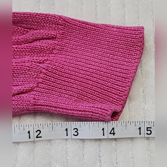 Lauren Ralph Lauren Pink Cable Knit Buckle Detail Sweater Size Small - Picture 10 of 11